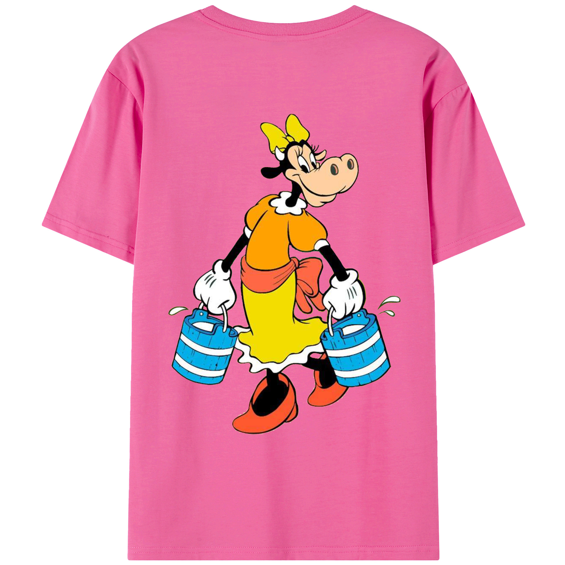 （画像用） ミッキーマウス Mickey Mouse レディース半袖Tシャツ(バックプリント)